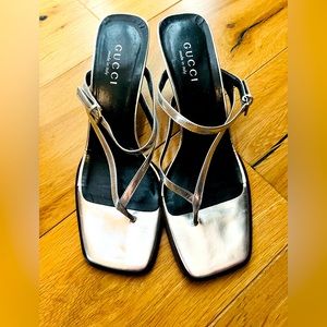GUCCI SILVER SANDALS